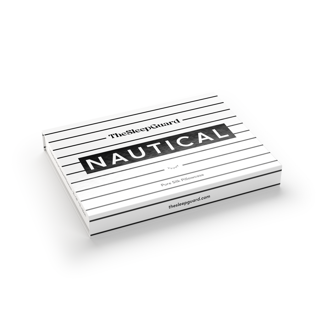 100% Mulberry Silk Pillowcase [22 Momme, 6A Grade] - Nautical Stripe, Standard Size