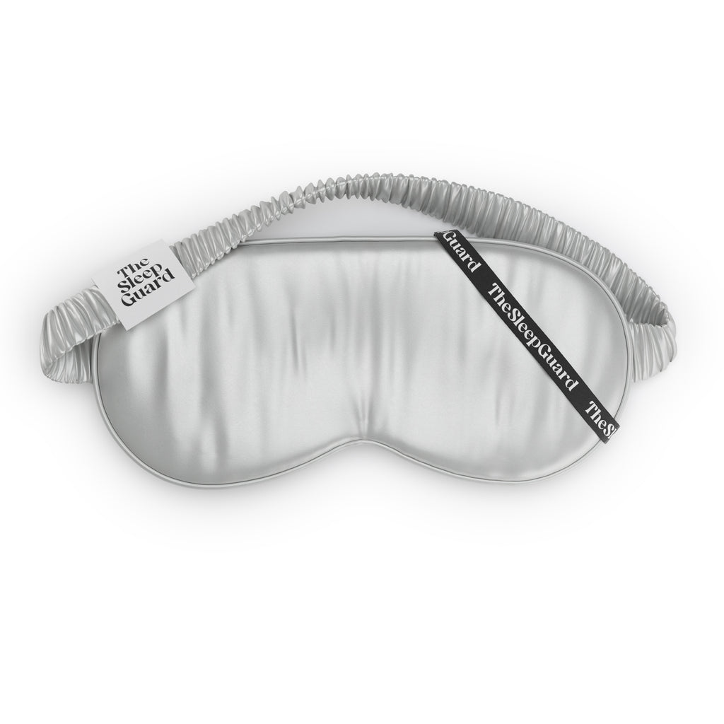 Pure Silk Sleep Mask [100% 6A Mulberry Silk, 22 Momme] - Silver Grey